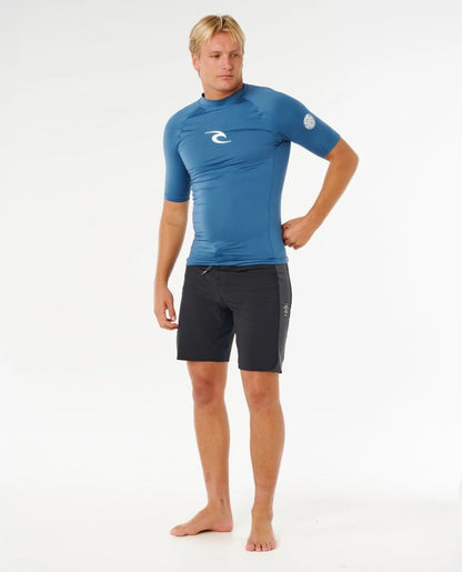 Rip Curl Waves UPF Perf Rash Top - Bluefin