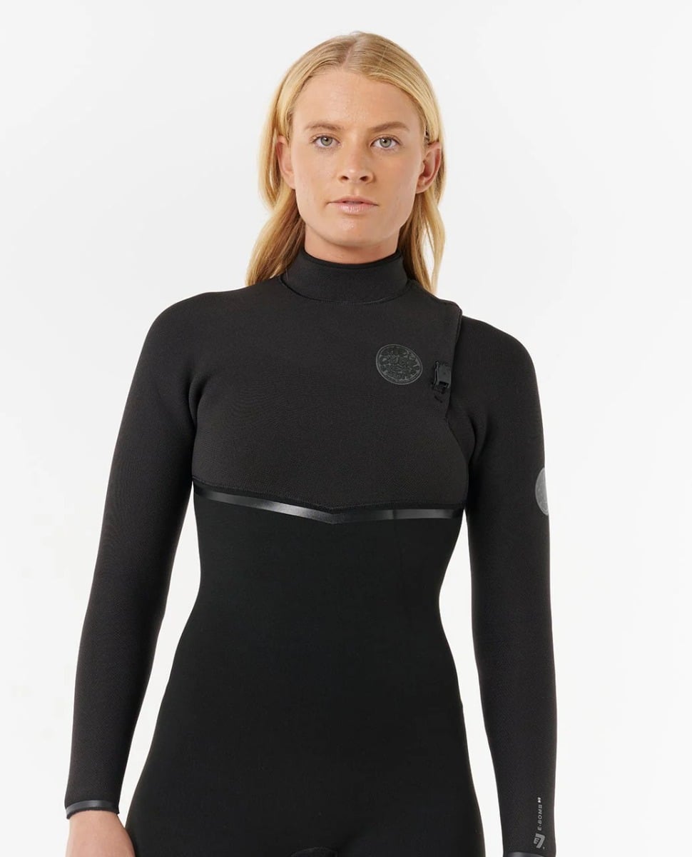 Rip Curl Womens E-Bomb Zip-Free 3/2mm Wetsuit 2026 - Black