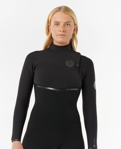 Rip Curl Womens E-Bomb Zip-Free 3/2mm Wetsuit 2026 - Black