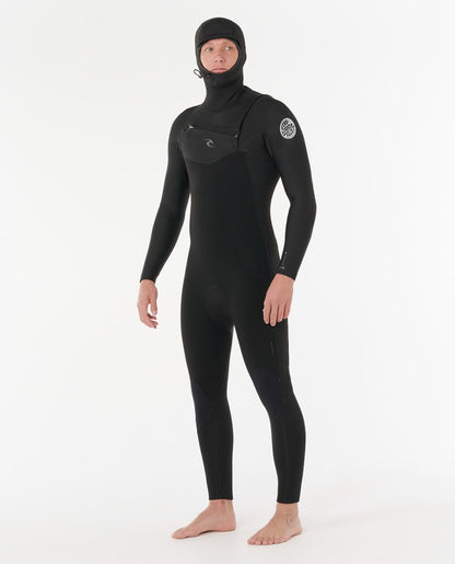 Rip Curl Dawn Patrol Hooded 5/4mm Winter Wetsuit in Black