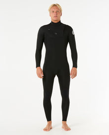 Rip Curl Dawn Patrol Chest Zip 4/3mm Wetsuit in Black