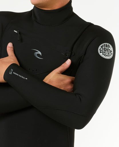 Rip Curl Dawn Patrol Chest Zip 4/3mm Wetsuit 2026 - Black
