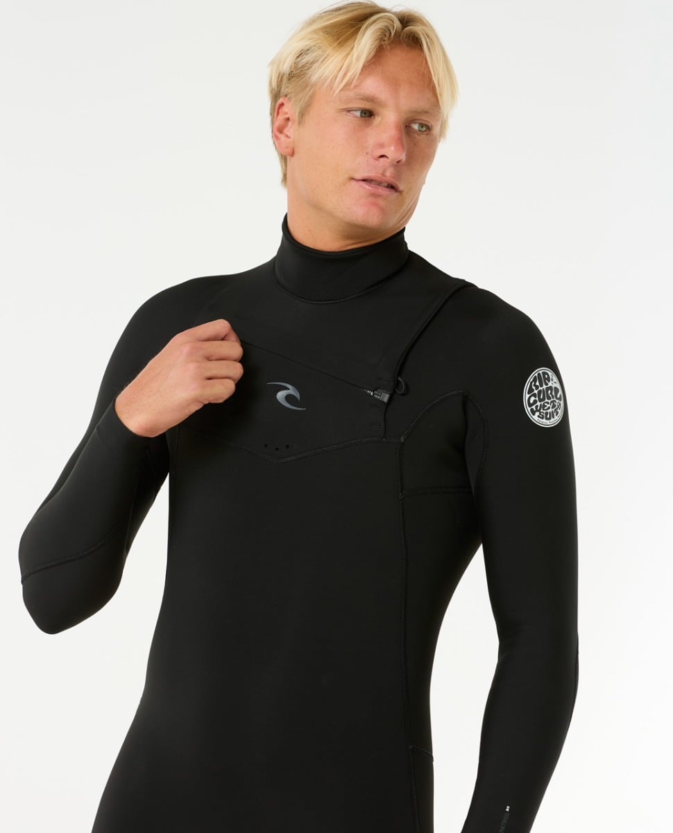 Rip Curl Dawn Patrol Chest Zip 4/3mm Wetsuit 2026 - Black