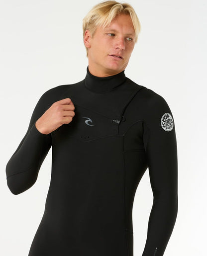 Rip Curl Dawn Patrol Chest Zip 4/3mm Wetsuit 2026 - Black