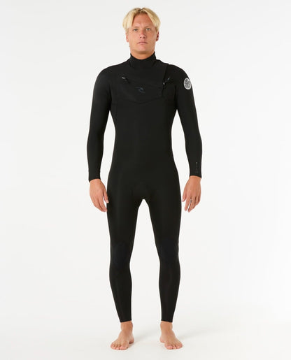 Rip Curl Dawn Patrol Pro Chest Zip 4/3mm Wetsuit in Black