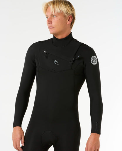Rip Curl Dawn Patrol Pro Chest Zip 4/3mm Wetsuit 2026 - Black