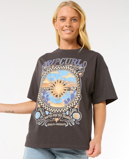 Rip Curl Luna Women's Heritage Tee - Washed Black