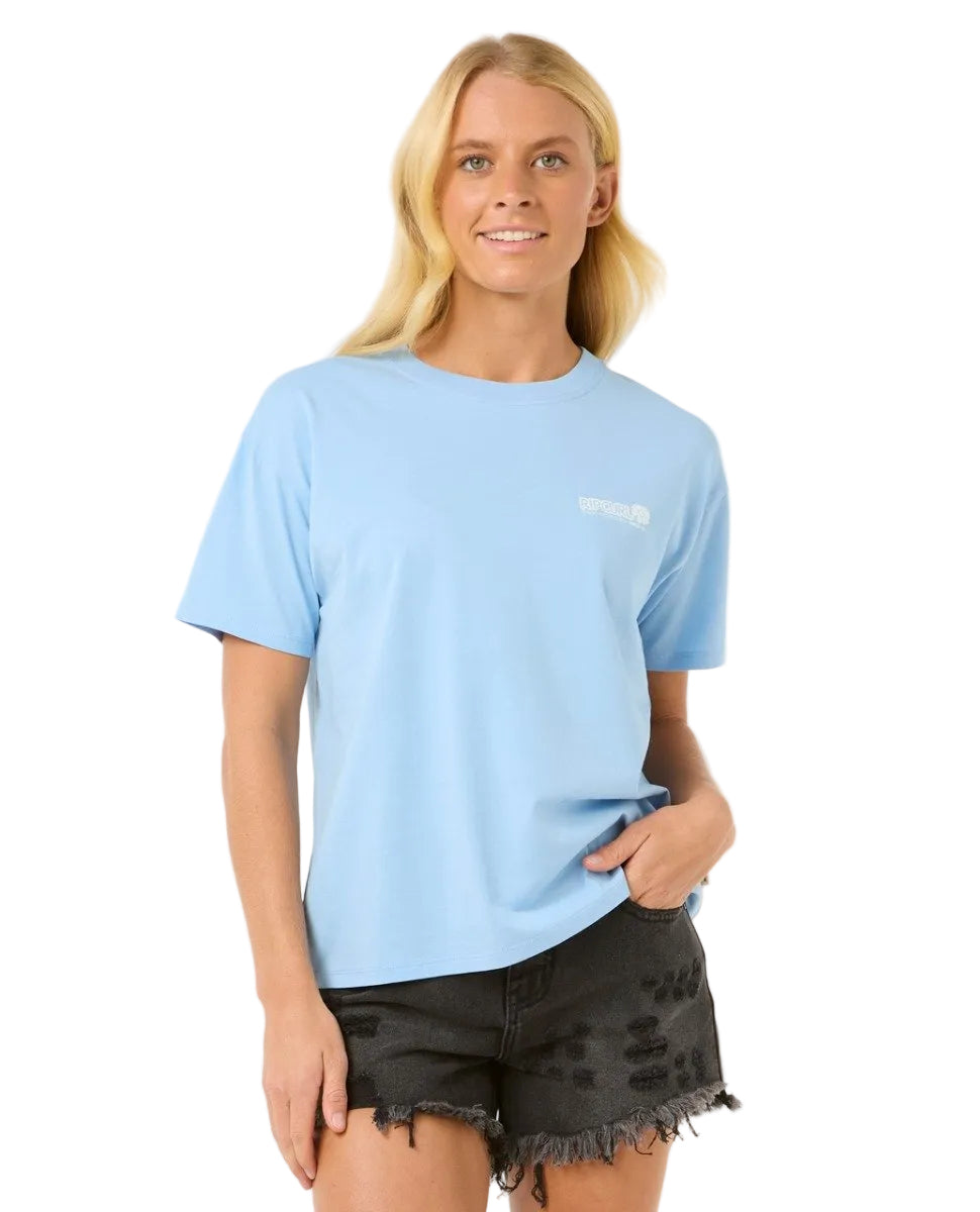 Rip Curl Ocean Tech Women's Relaxed Tee - Mid Blue
