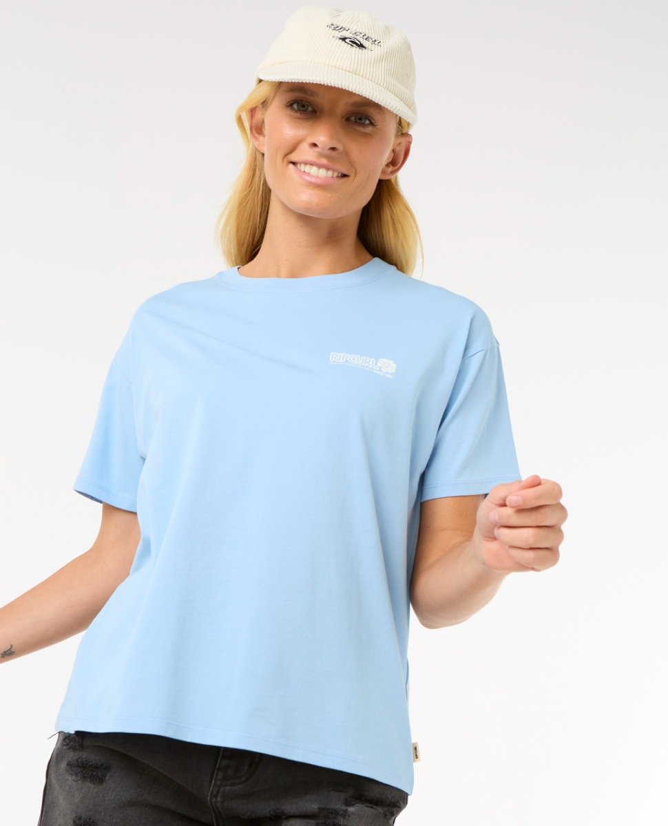 Rip Curl Ocean Tech Women's Relaxed Tee - Mid Blue