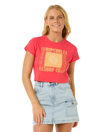 Rip Curl Cala Womens Baby Tee - Red