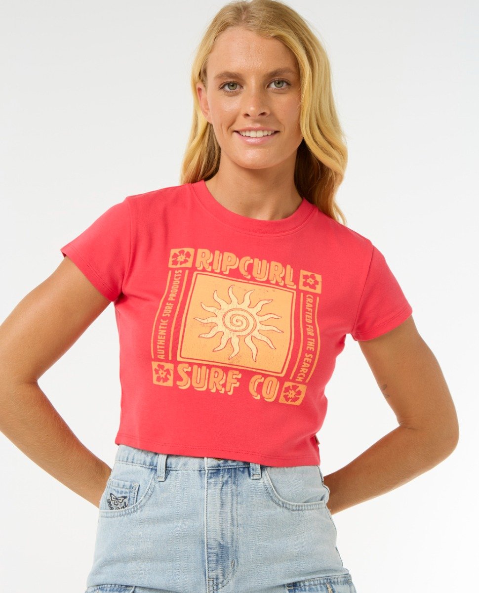 Rip Curl Cala Women's Baby Tee - Red