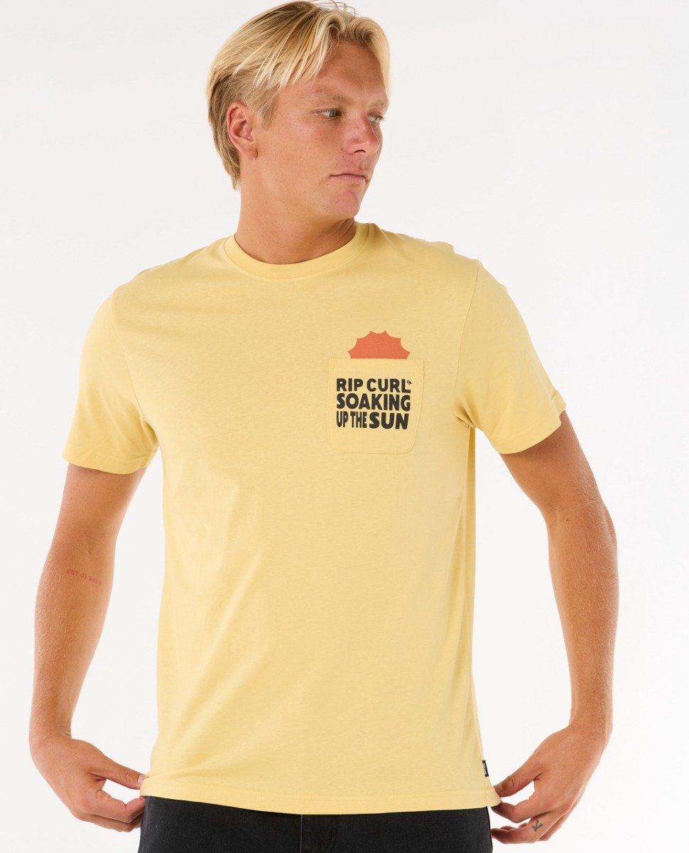Rip Curl Sun Soaker Men's Pocket Tee - Straw
