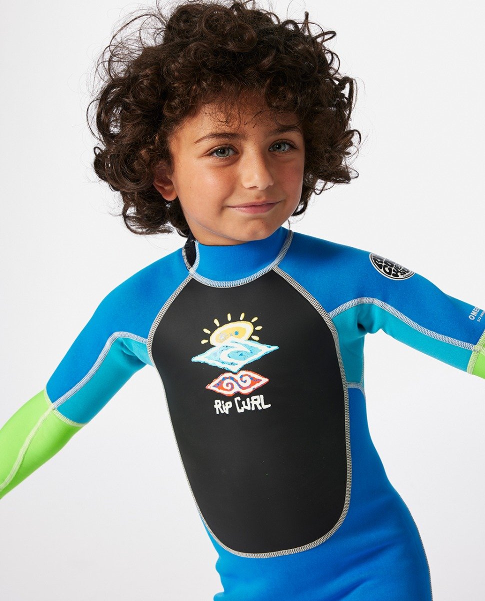 Rip Curl Omega Kids Back Zip Wetsuit - Blue