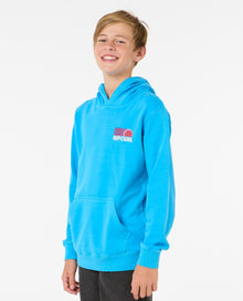 Rip Curl Surf Revival Boys Hoody - Blue Paint