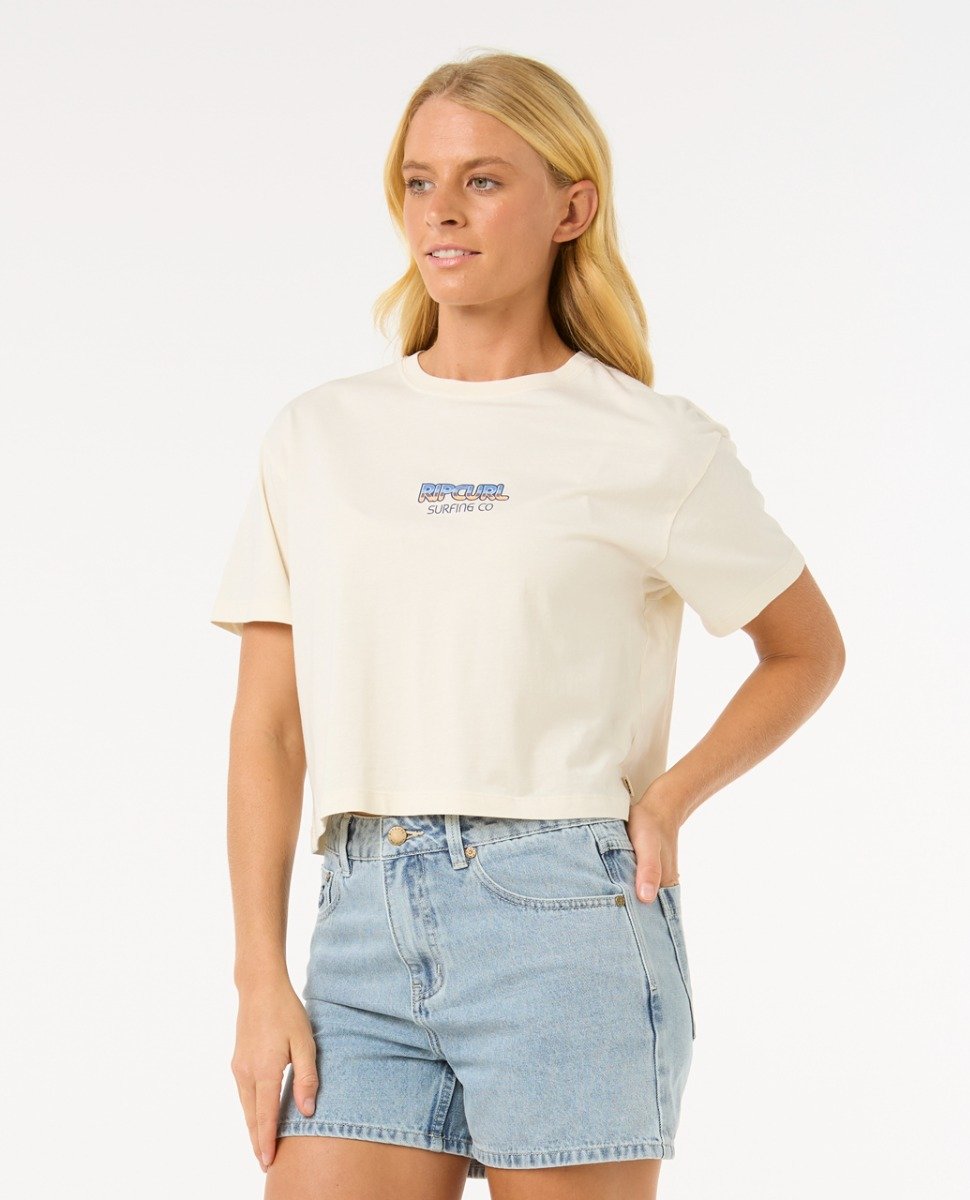 Rip Curl Sun and Sea Women's Crop Tee - Bone