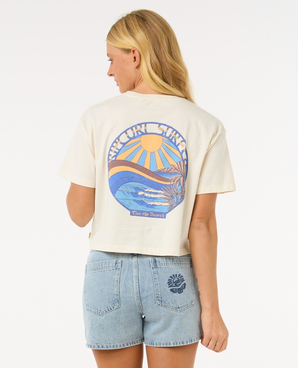 Rip Curl Sun and Sea Women's Crop Tee - Bone