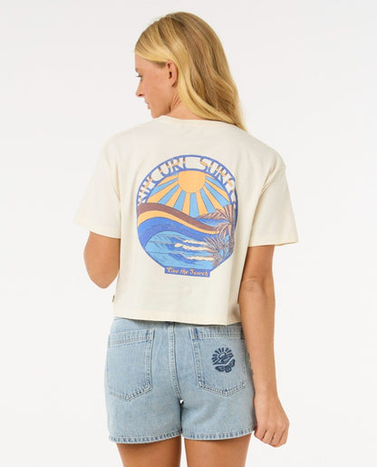 Rip Curl Sun and Sea Women's Crop Tee - Bone