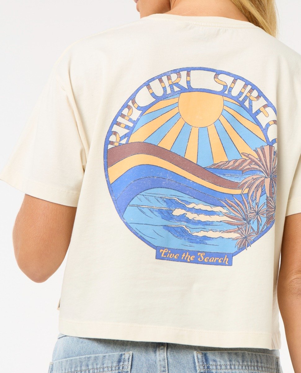 Rip Curl Sun and Sea Women's Crop Tee - Bone