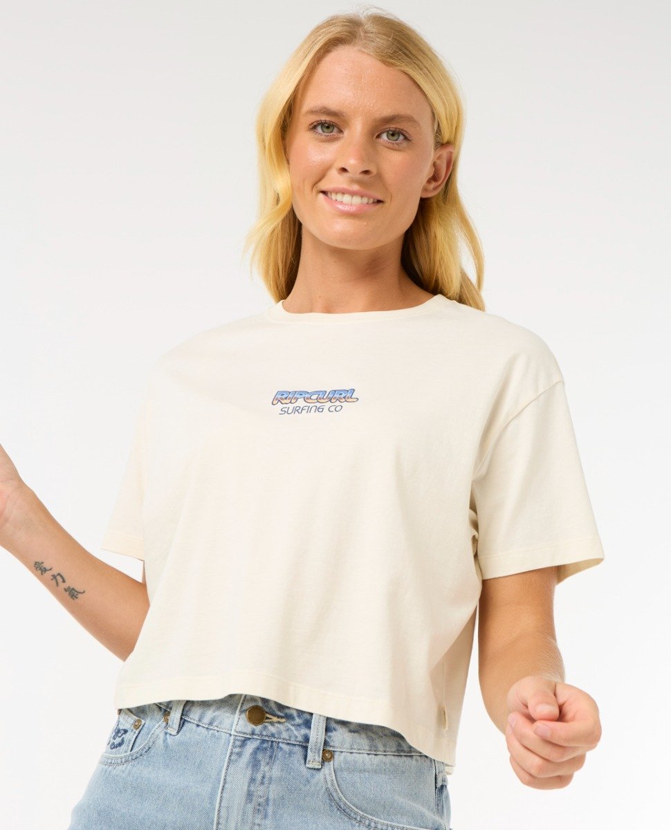 Rip Curl Sun and Sea Women's Crop Tee - Bone