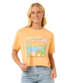 Rip Curl La Paloma Womens Crop Tee - Pastel Orange