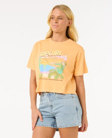 Rip Curl La Paloma Women's Crop Tee - Pastel Orange