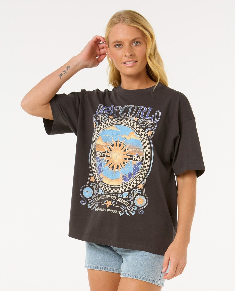 Rip Curl Luna Women's Heritage Tee - Washed Black