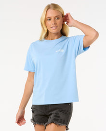 Rip Curl Ocean Tech Women's Relaxed Tee - Mid Blue
