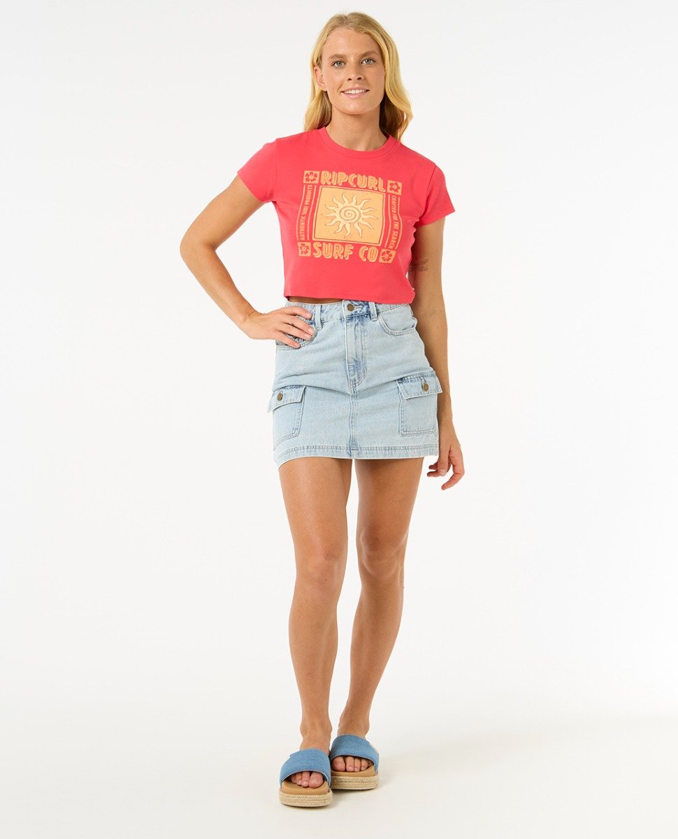 Rip Curl Cala Women's Baby Tee - Red