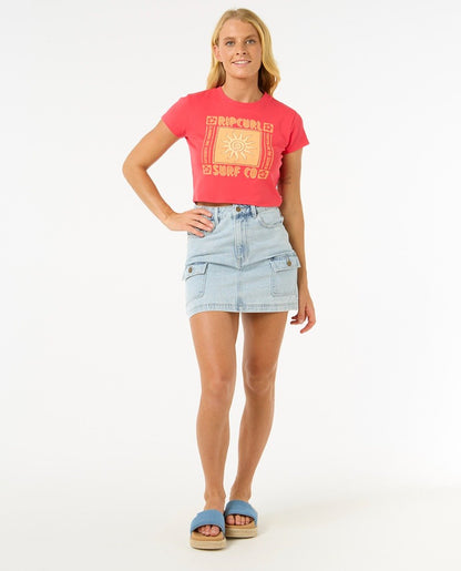 Rip Curl Cala Women's Baby Tee - Red