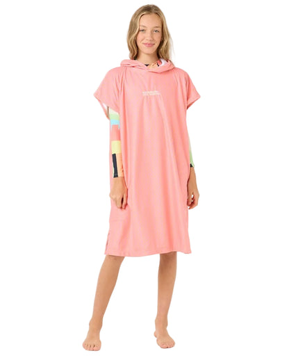 Rip Curl Mixed Hooded Girls Towel Changing Robe - Mango