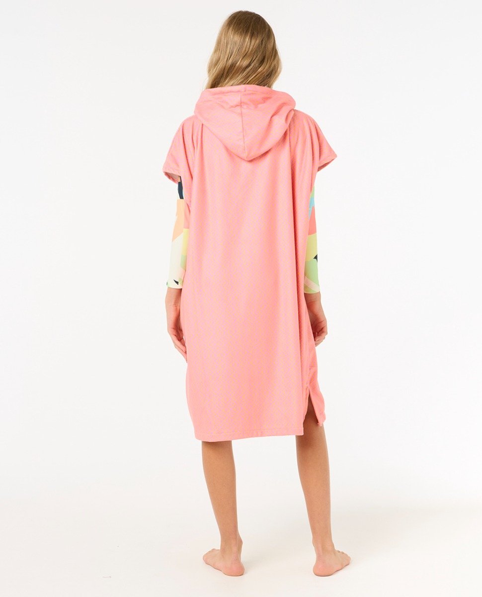 Rip Curl Mixed Hooded Girls Towel Changing Robe - Mango
