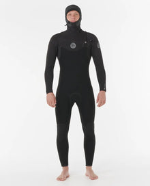 Rip Curl Flashbomb Chest Zip 5/4mm Hooded Winter Wetsuit in Black
