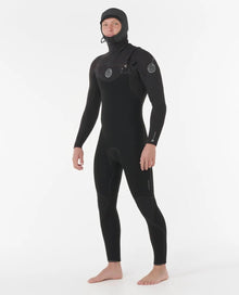Rip Curl Flashbomb Chest Zip 5/4mm Hooded Winter Wetsuit 2026 - Black