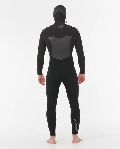 Rip Curl Flashbomb Chest Zip 5/4mm Hooded Winter Wetsuit 2026 - Black