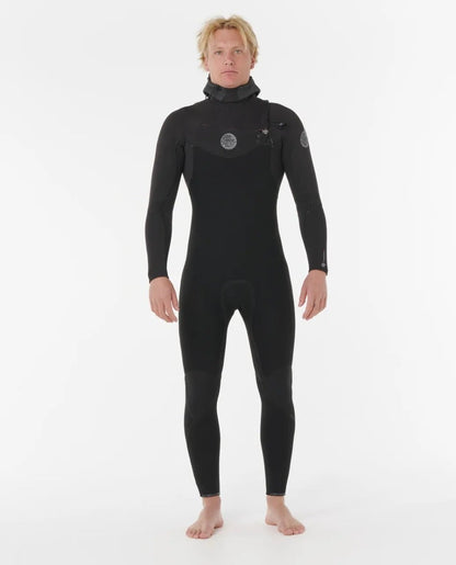 Rip Curl Flashbomb Chest Zip 5/4mm Hooded Winter Wetsuit 2026 - Black