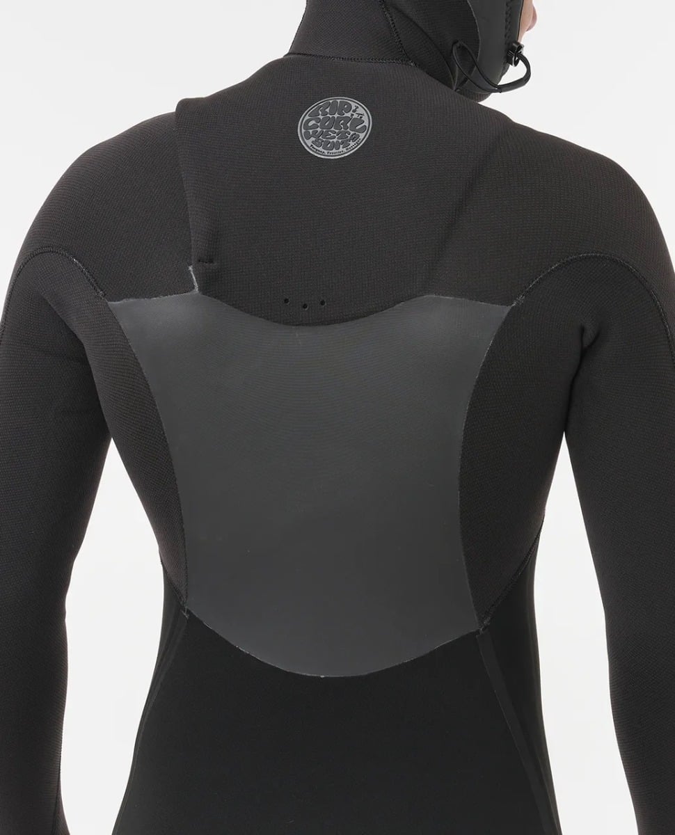 Rip Curl Flashbomb Chest Zip 5/4mm Hooded Winter Wetsuit 2026 - Black