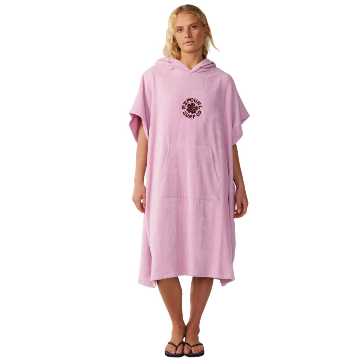 Rip Curl Womens Icon Hooded Towel Poncho in Mauve