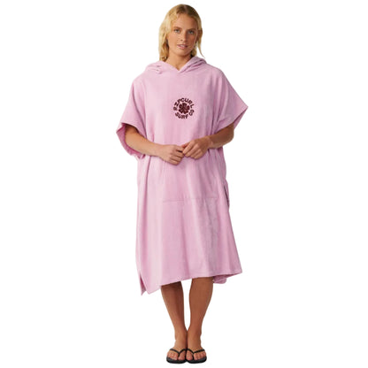 Rip Curl Womens Icon Hooded Towel Poncho - Mauve