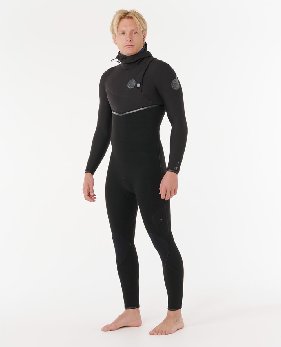 Rip Curl E-Bomb Zip-Free Hooded 5/4mm Winter Wetsuit 2026 - Black