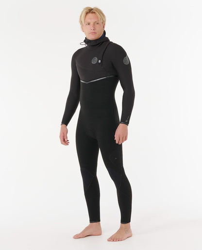 Rip Curl E-Bomb Zip-Free Hooded 5/4mm Winter Wetsuit 2026 - Black