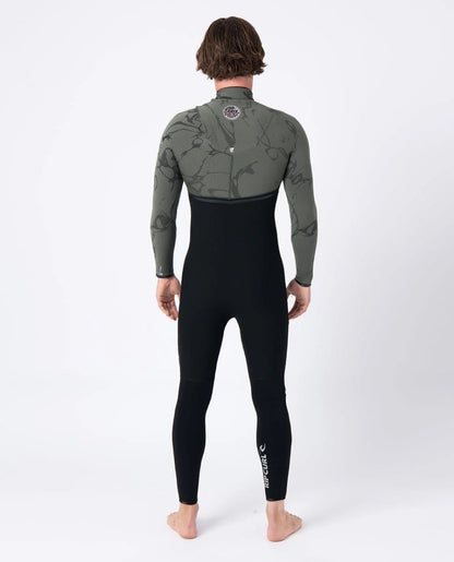 Rip Curl E Bomb 4/3mm Zip Free Wetsuit 2026 - Deep Cactus