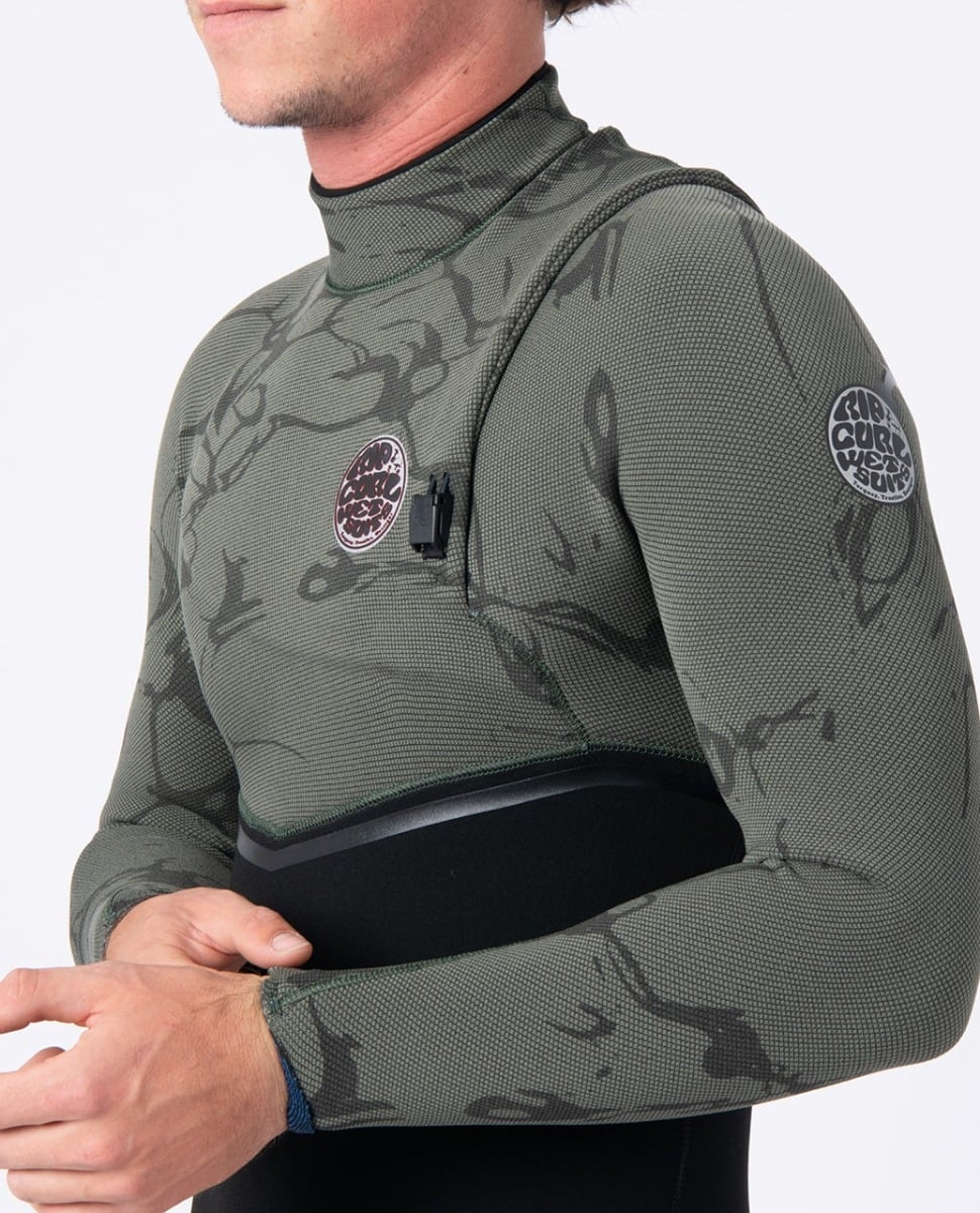Rip Curl E Bomb 4/3mm Zip Free Wetsuit 2026 - Deep Cactus