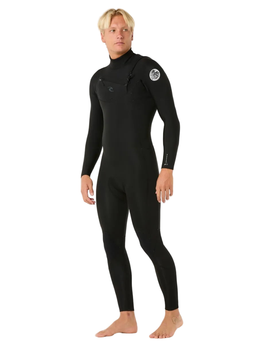 Rip Curl Dawn Patrol Pro Chest Zip 5/3mm Winter Wetsuit in Black