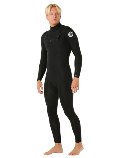 Rip Curl Dawn Patrol Pro Chest Zip 5/3mm Winter Wetsuit in Black