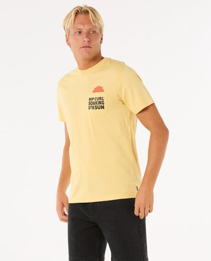 Rip Curl Sun Soaker Men's Pocket Tee - Straw