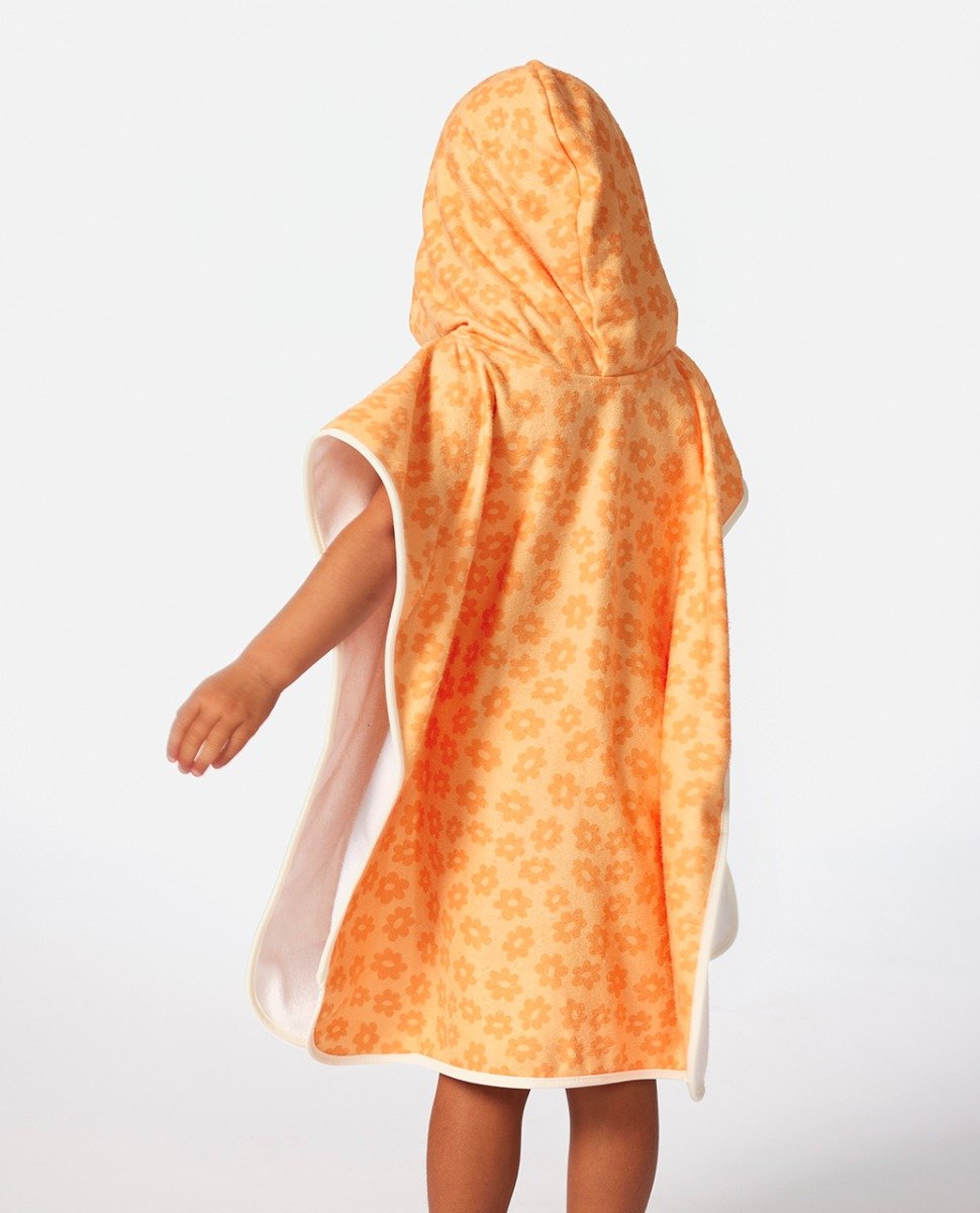 Rip Curl Mixed Towel Hooded Girls Changing Robe - Mango