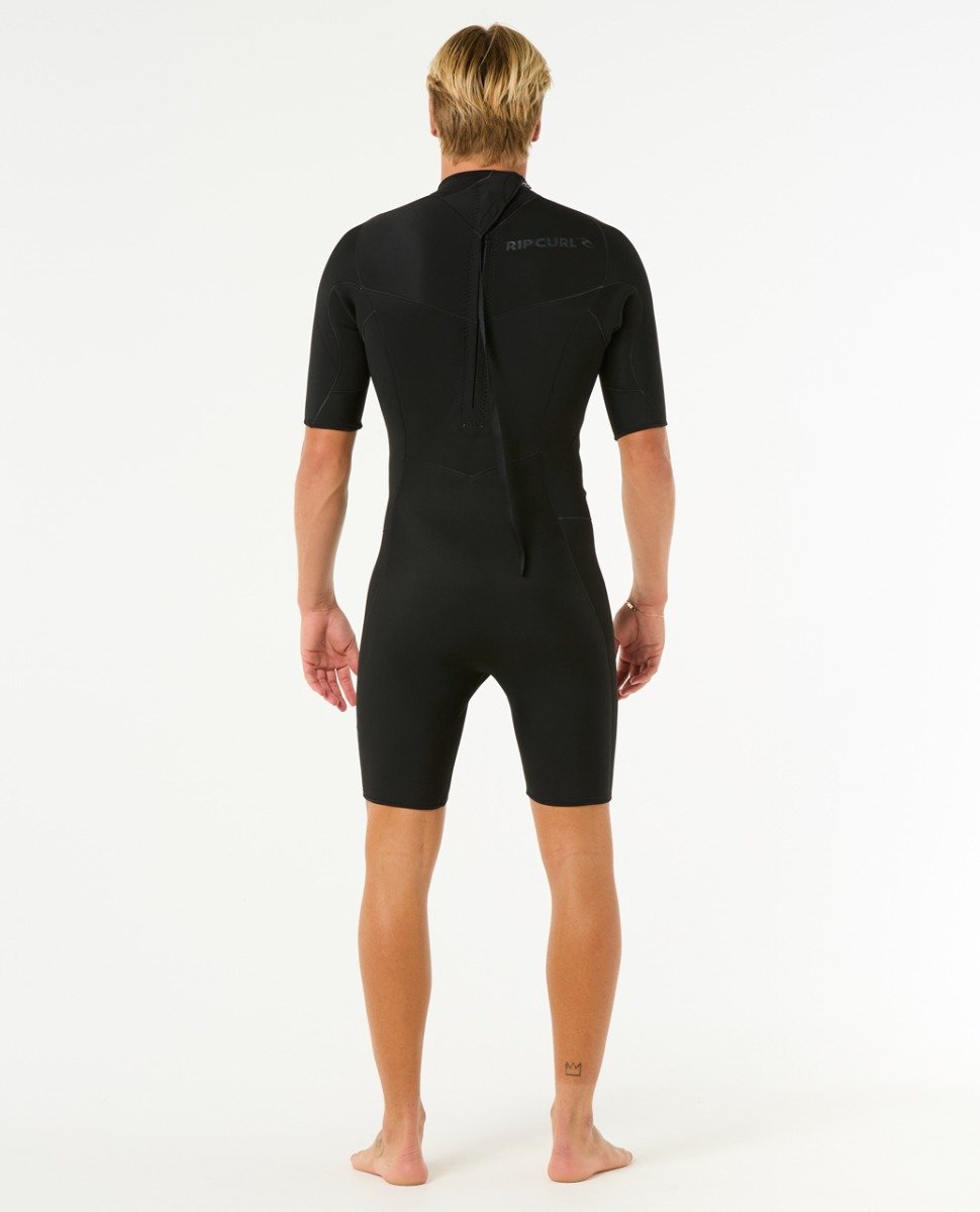 Rip Curl Dawn Patrol 2/2mm Men's Back Zip Shorty Wetsuit - Black