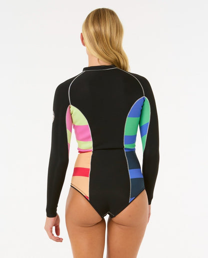 Rip Curl G-Bomb 1/5mm Women's Long Sleeve Chest Zip Springsuit - Multico