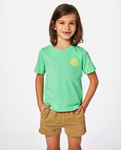 Rip Curl Wetsuit Icon Boys Tee - Neon Green