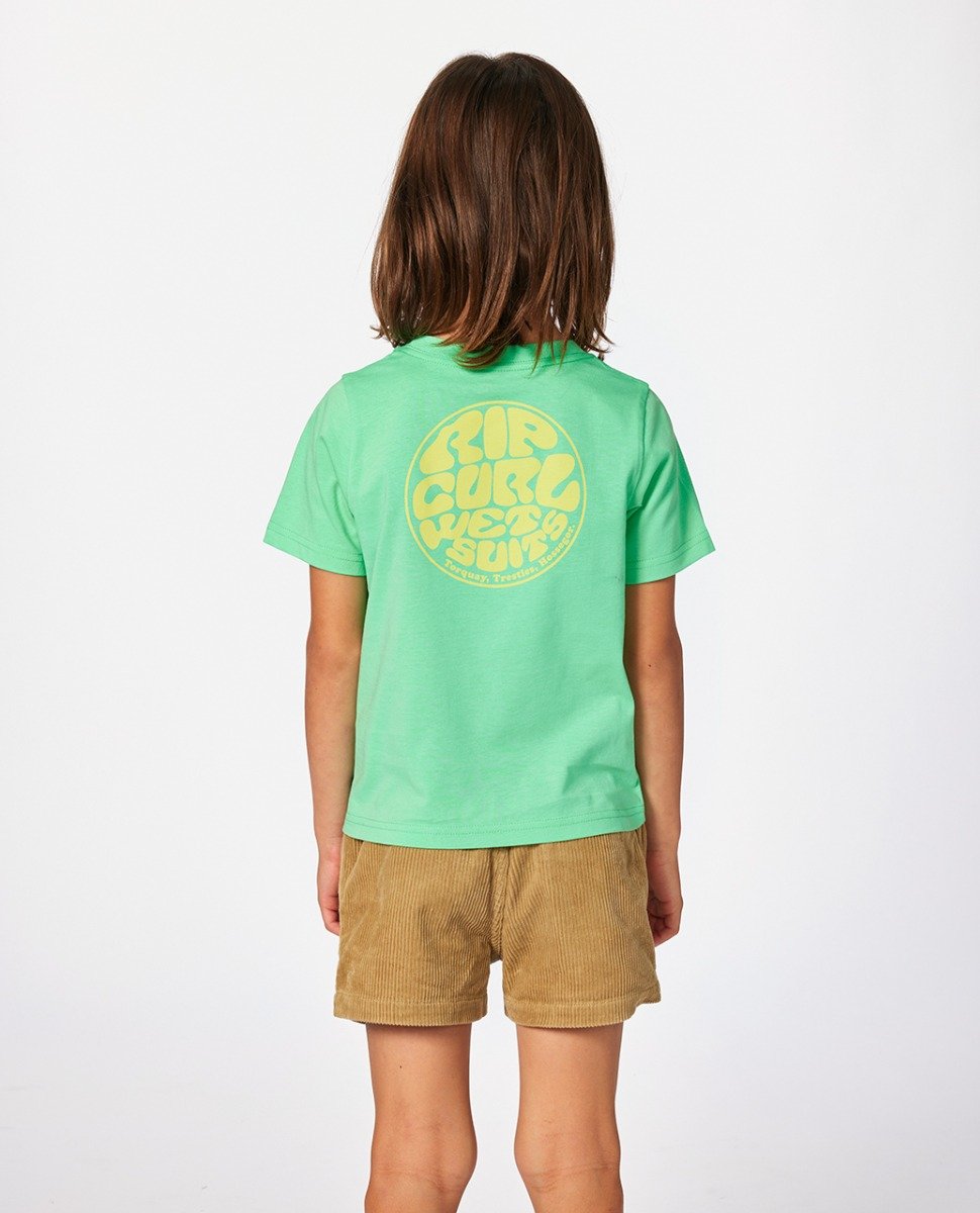 Rip Curl Wetsuit Icon Boys Tee - Neon Green